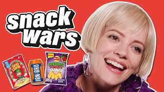Lily Allen Tries British And American Snacks | Snack Wars | @LADbible