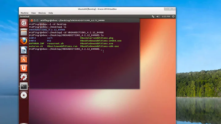 VirtualBox Guest Additions: Ubuntu 13.04
