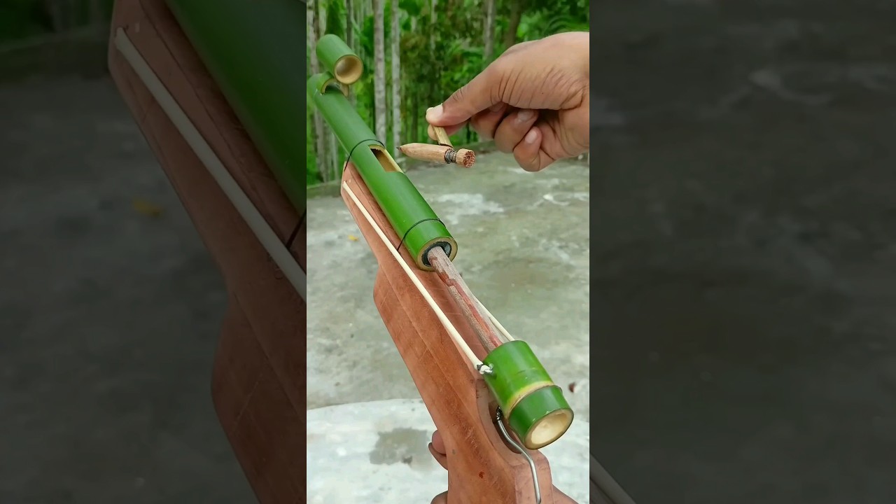 Bamboo Creations with Wood Slingshots🤯