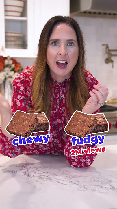 Fudgy or Chewy Brownies: Which One is Better?!  #shorts