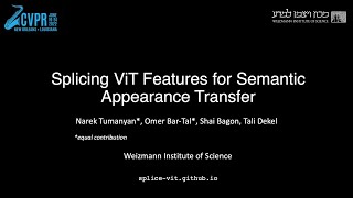 Splicing ViT Features for Semantic Appearance Transfer (CVPR 2022 - Oral)