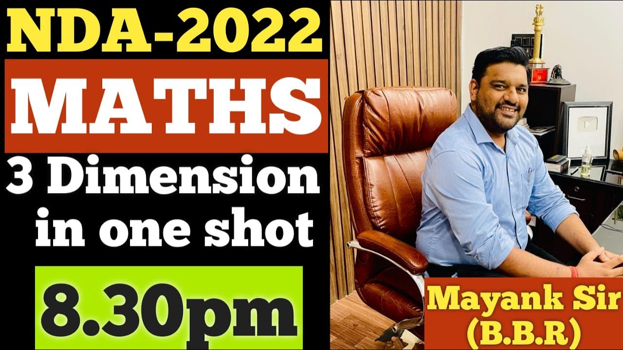 3 Dimension For NDA In One Shot || NDA Full Maths Syllabus Preparation ...
