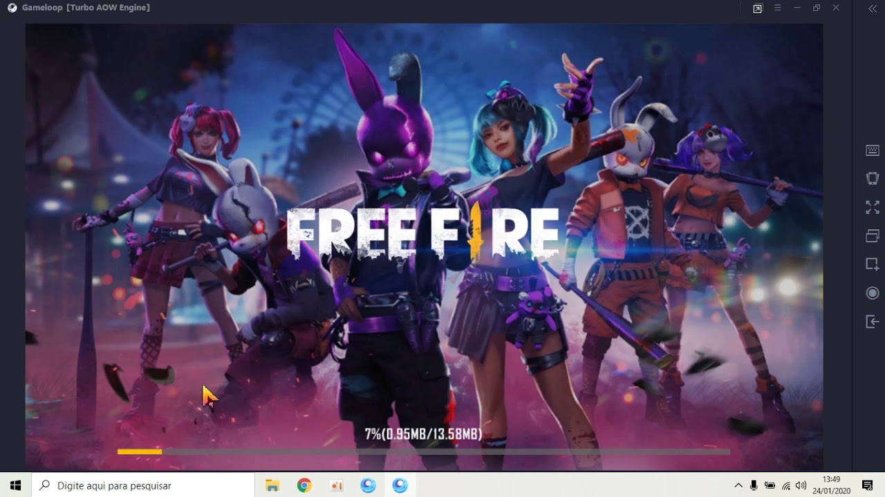 como baixar e garena free fire no pc Game loop - YouTube