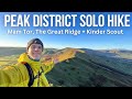Mam tor the great ridge  kinder scout  peak district solo hike
