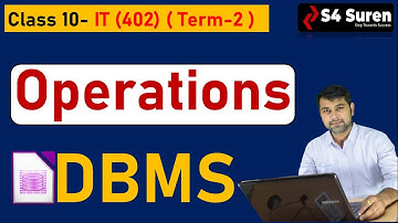 CH 12 Performing Operations on Tables | DBMS | Class (X) IT (402)