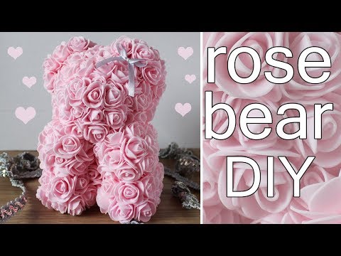 diy flower teddy bear