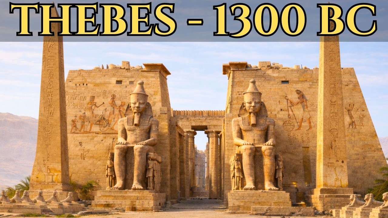 Thebes in 1300 BC – Egypt at the Height of Its Power (AI Reconstruction)