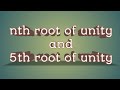 nth root of unity