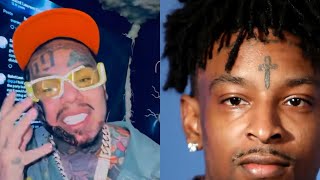 6ix9ine GOES OFF on 21 Savage for giving  Gunna a pass for snitching 