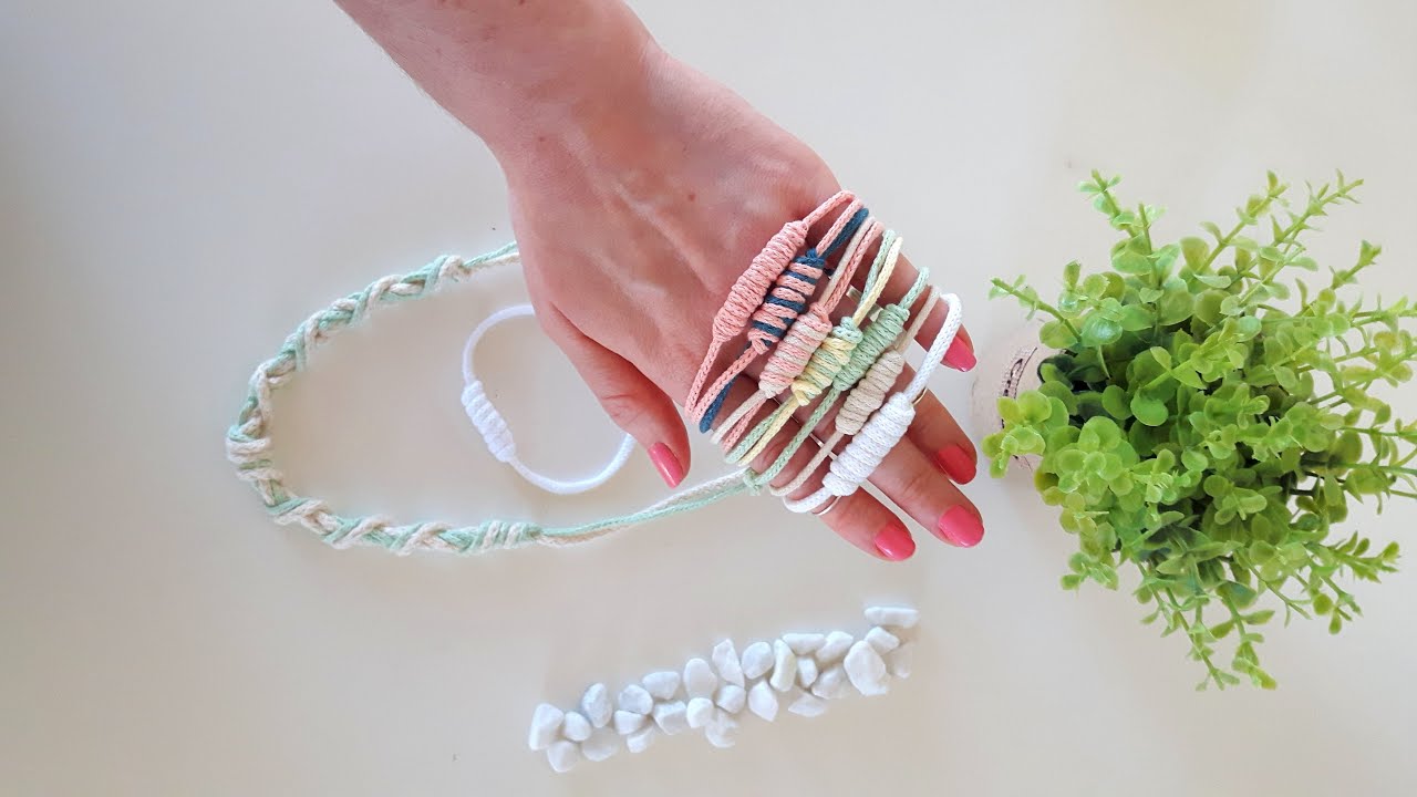 Sliding Knot Beautiful DIY Bracelet How to Macrame DIY Tutorial YouTube