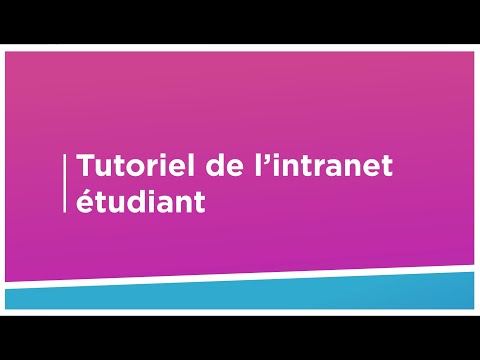 Tutoriel de l'intranet étudiant de l'UVSQ