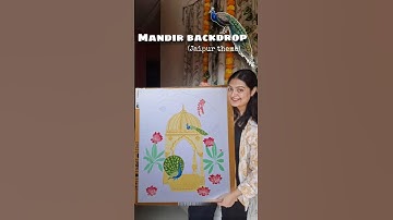 Jaipur theme Mandir decor #shortsforgoals #decor #diwalispecial #diy #jaipur #painting #art #festive
