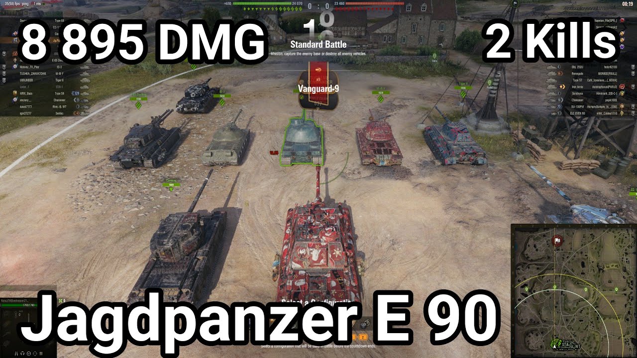 Jagdpanzer E 90 - 8 895 damage / 2 kill / 220 blocked