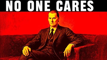 When You Accept No One Cares, Everything Changes – Stoic Reality | Niccolò Machiavelli’s  Truths