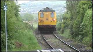 Northern Ireland Railways - DEMU 8093 + 8094 - Glenariff Castle - Full Pelt through Ballycarry