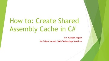 How To Create Shared Assembly in Dot Net | By : Mukesh Rajput