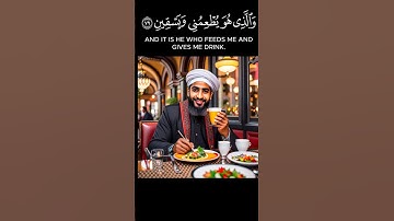 ٱلَّذِي خَلَقَنِي فَهُوَ يَهۡدِينِ 78 وَٱلَّذِي هُوَ يُطۡعِمُنِي وَيَسۡقِينِ 79 .....(سورة الشعراء )