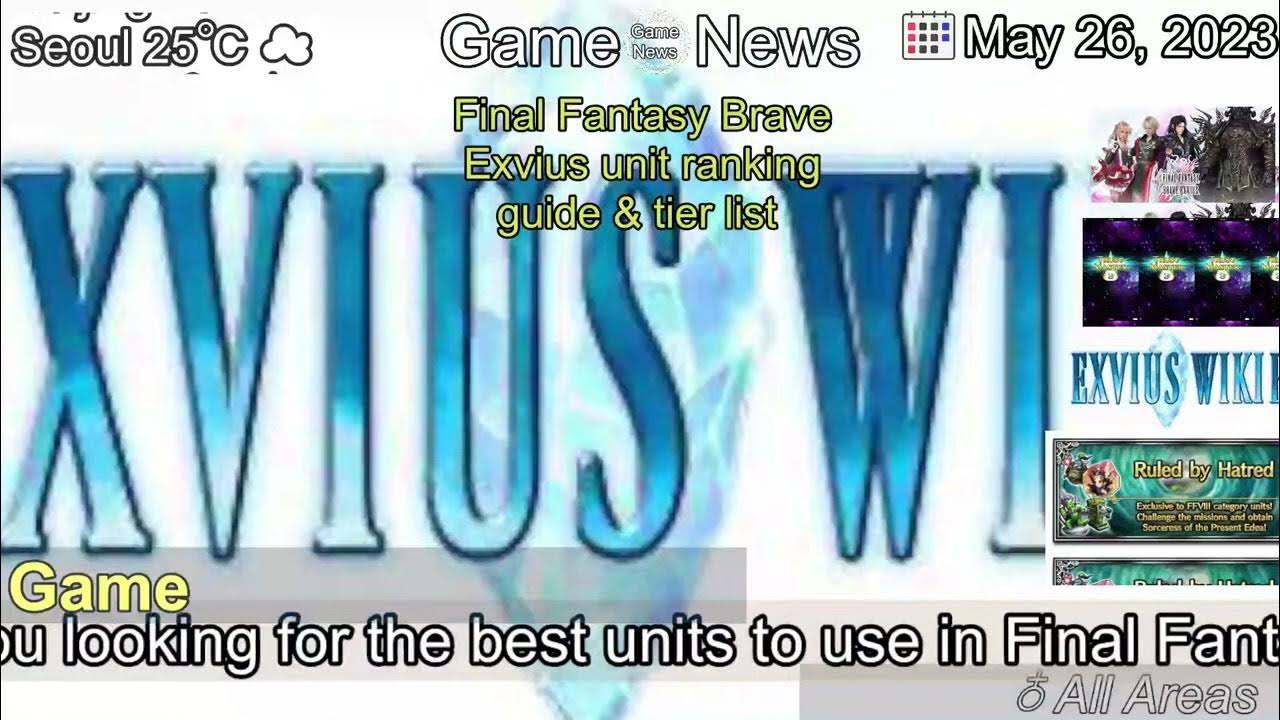 [Latest]Final Fantasy Brave Exvius unit ranking guide & tier list YouTube