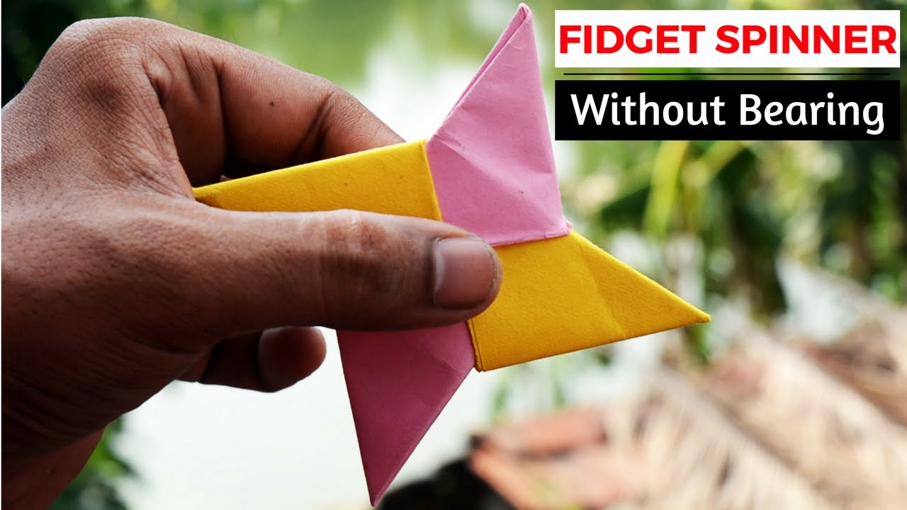 how to make a fidget spinner out of paper without bearings