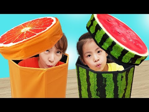 서은이의 수박 오렌지 쿠션 박스 숨바꼭질 슬라임 Watermelon <strong>Orange</strong> Box and <strong>Slime</strong>