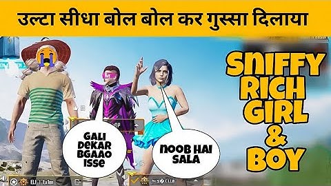 😭 Random Rich Conqueror Girl & Boys call me Noob I challenge 1v2 TDM Match in BGMI - ExTen Gaming