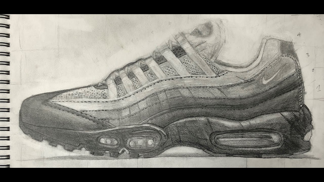 nike air max 95 drawing