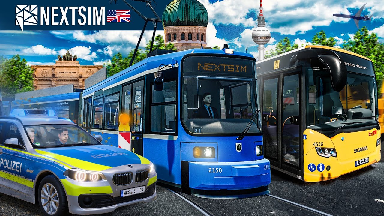 NextSim 21: POLICE, BUS and TRAM - news about TramSim, The Bus, Trucks, Road Maintenance and more!