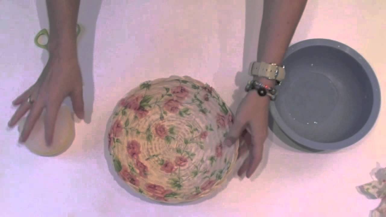 Decoupage basket - DIY tutorial By Catherine
