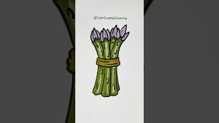 Relaxing Asparagus Coloring Marker ASMR #shorts #asmr #art #coloring #satisfying #food