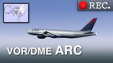 VOR-DME arc - 777-200ER (Real Time Recording)