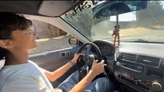 My son’s first time driving manual… Ef update… 
