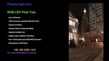 Christmas Light Show Commercial Outdoor Animated RGB LED Pixel Christmas Mega Tree DMX512 Control