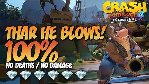 Crash Bandicoot 4: Thar He Blows! 100% Run - All Gems Guide (No Deaths / No Damage)