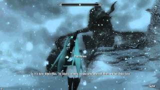 Skyrim: Miku Hatsune ventures to Sovngarde and slays Alduin
The finale of the main quest of Elder Scrolls V: Skyrim, with the Miku Hatsune mod. She ventures to Sovngarde on Odahviings back, and battles Alduin and finally slays him. Skyrim: Miku Hatsune ventures to Sovngarde and slays Alduin