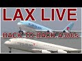 BACK TO BACK A380s DEPARTURES - PLANE SPOTTING LIVE LOS ANGELES