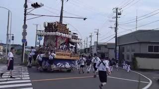20160811 2014神明町山車改修披露町内廻り館山バイパスを横断