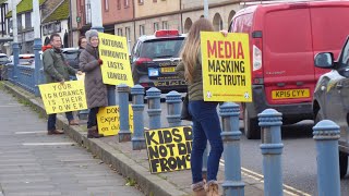 Protest in Berwick with Rebels on Roundabouts 2021