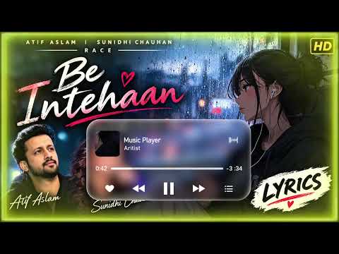 Be Intehaan (Lyrics) Atif Aslam, Sunidhi Chauhan | Race  2l