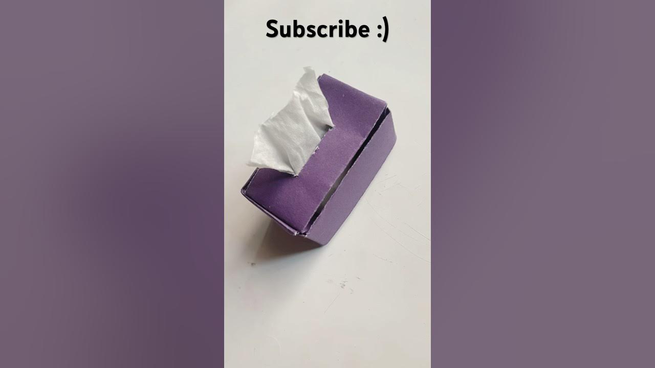 Cute mini paper tissue box craft diy art easy paper shorts YouTube