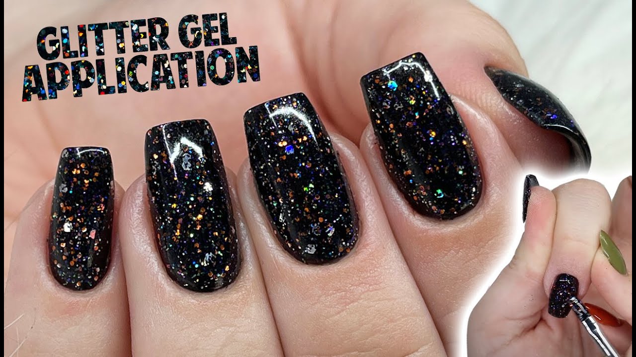 HOW TO APPLY GLITTER GEL WITHOUT MAKING IT LOOK BULKY YouTube
