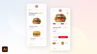 Burger King Mobile Application Redesign - Adobe Illustrator screenshot 1