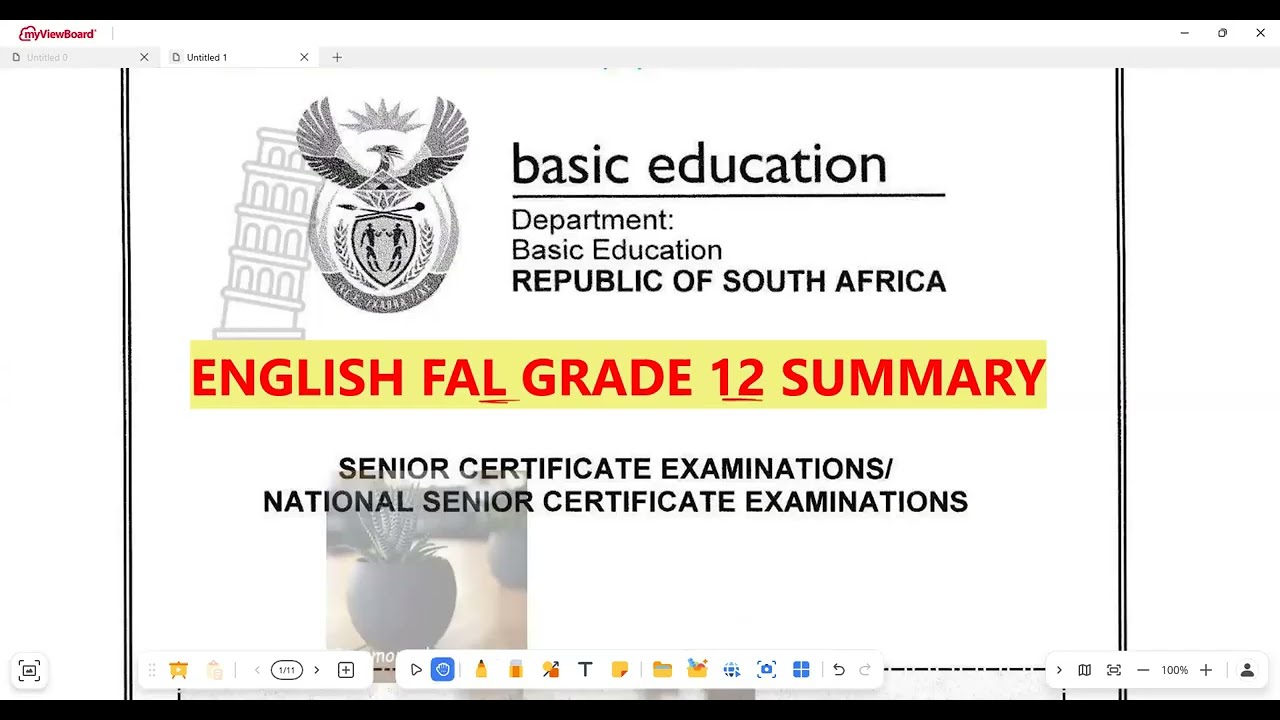 English Fal Grade 12 Summary