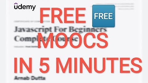 🥳FREE MOOCS in 5min 😍|| Complete All Moocs For Free From UDEMY for All Year || Makaut Mentor