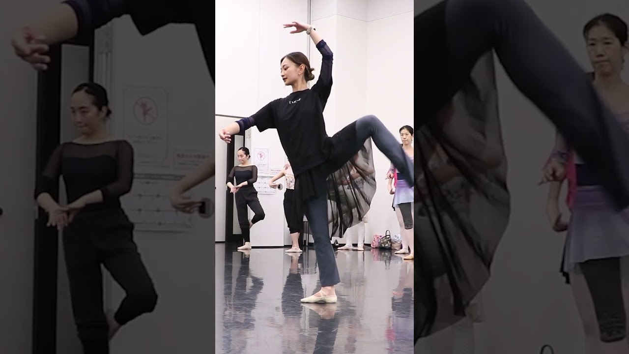 バレエ初級アダジオフルver |山田夏生先生【大人バレエ】ランベルセやフェッテのコツも伝授🩰 #ballet #バレエ #大人バレエ