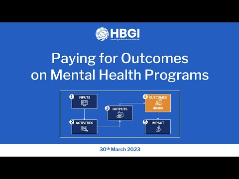 Paying for Outcomes on Mental Health Programs Report Launch