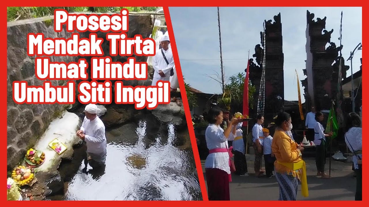 Prosesi Upacara Mendak Tirta Umat Hindu di Umbul Siti Inggil Pengging
