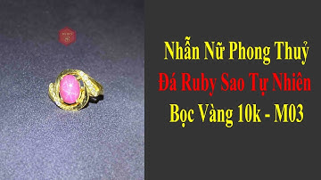 Nhẫn Nữ Đá Ruby Sao Tự Nhiên Yên Bái May Mắn M03