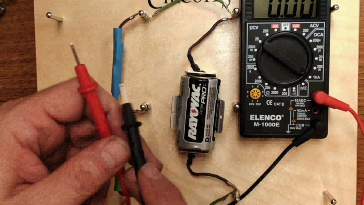 Using a multimeter in a series circuit - YouTube