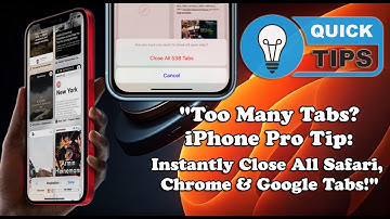 "Too Many Tabs? iPhone Pro Tip: Instantly Close All Safari, Chrome & Google Tabs!"