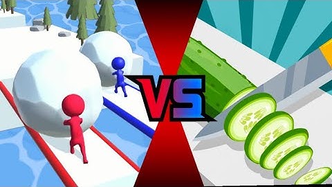 ☃️Snow Race VS 🍅🍉 perfect Fruit Slicer |  Android Game | #game #vs walkthrough